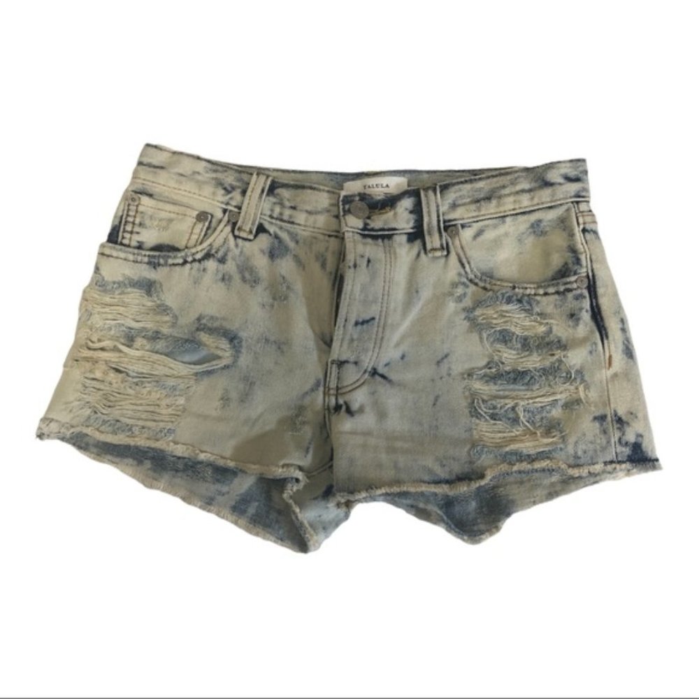 acid wash distressed Jean shorts 🩳 with button fly